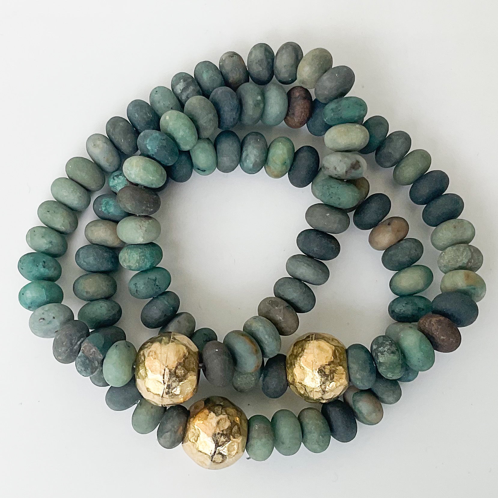 Rondelle Gemstone Ball Bracelet