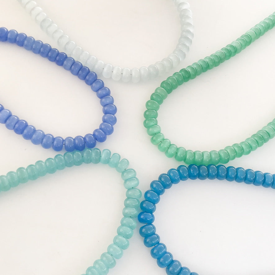 Rondelle Gemstone Layering Necklace 18”