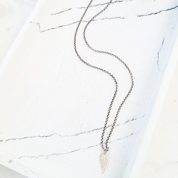 Small Chain w/ Dagger Heart 16”