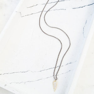 Small Chain w/ Dagger Heart 16”