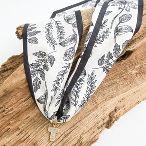 Rhinestone Monogram on Scarf