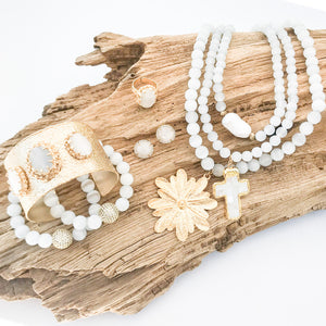 Gemstone Floral Necklace