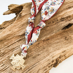 St Ben on Scarf Necklace