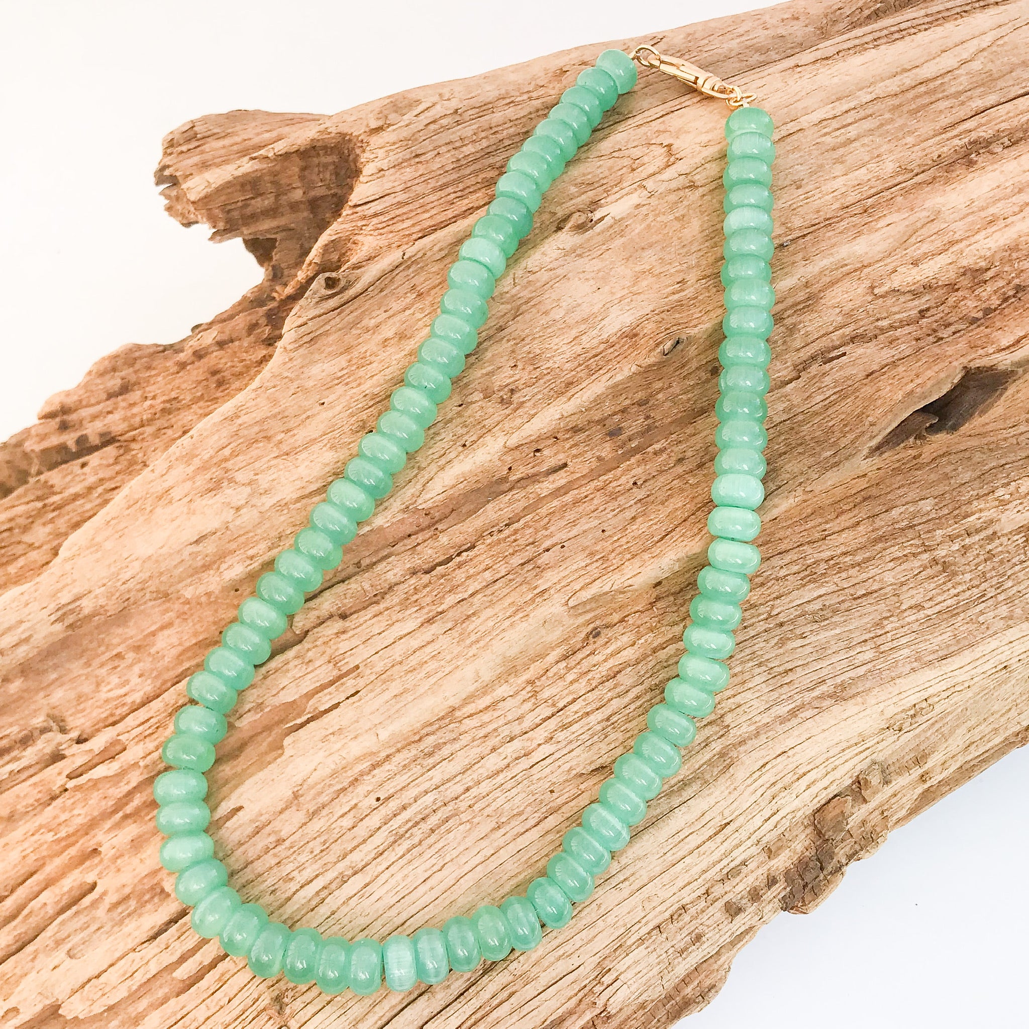 Rondelle Gemstone Layering Necklace 18”