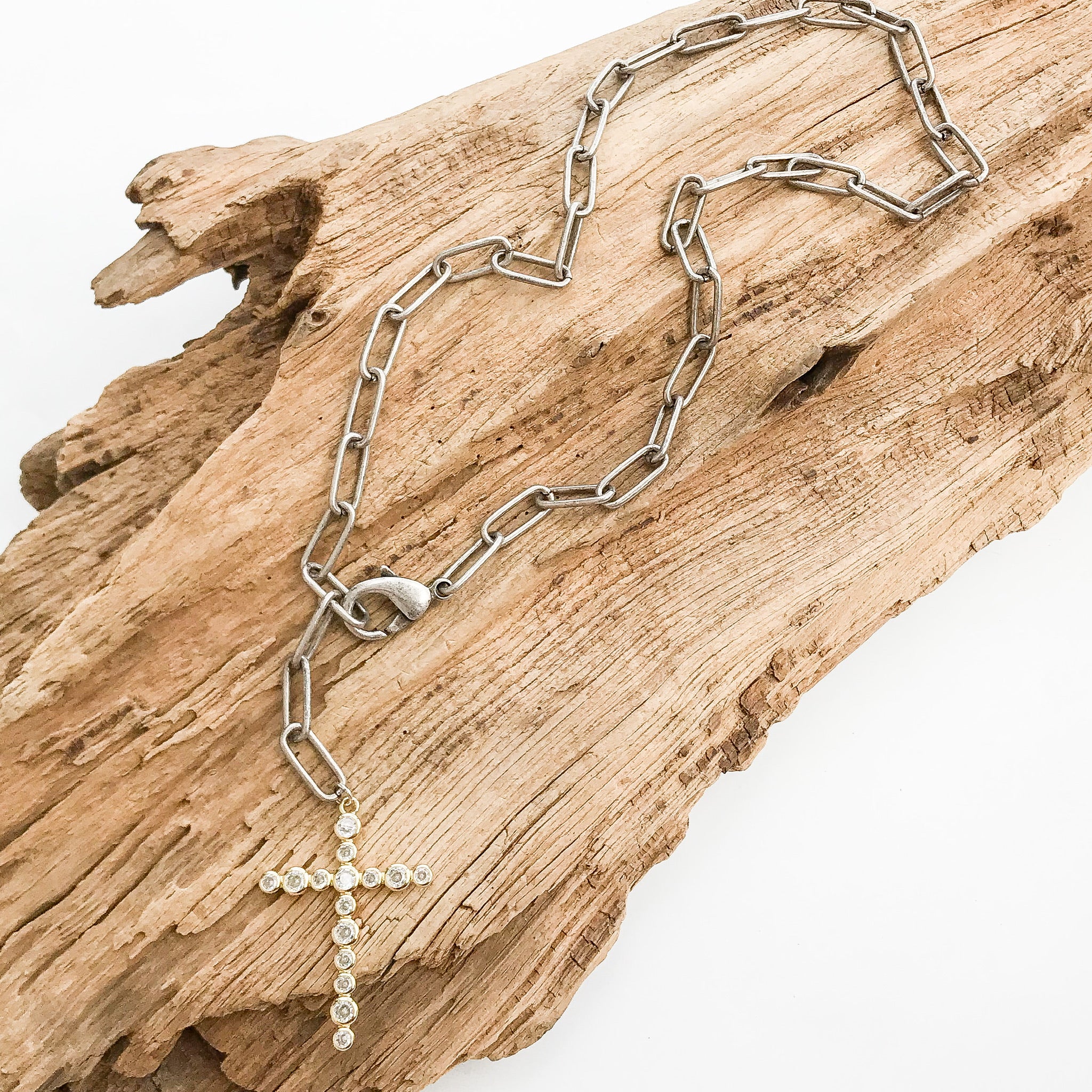 Adjustable Bubble CZ Cross