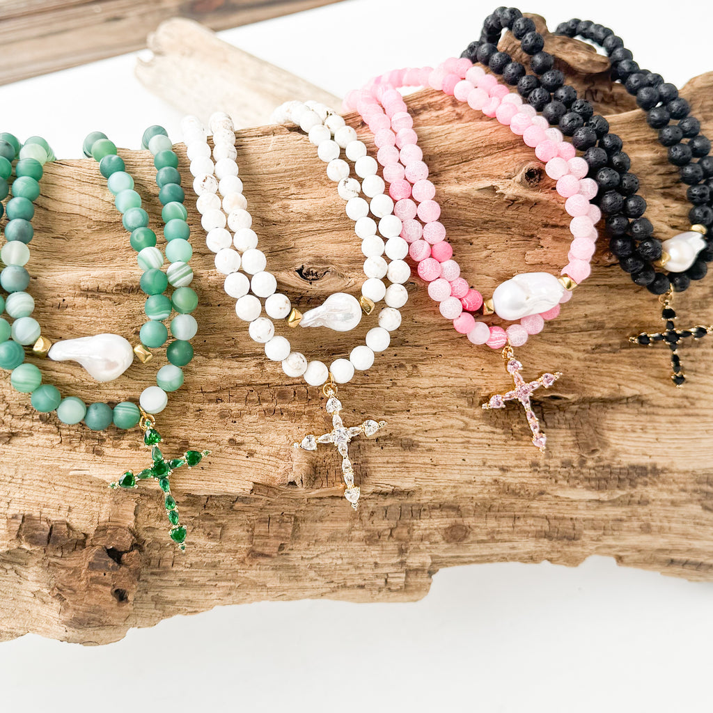 Gothic Cross on 8mm Beads