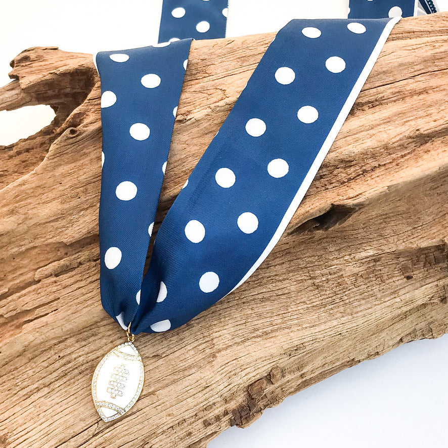 Football on Scarf Necklace