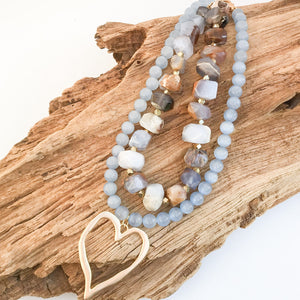 Chunk Statement Brass Necklace