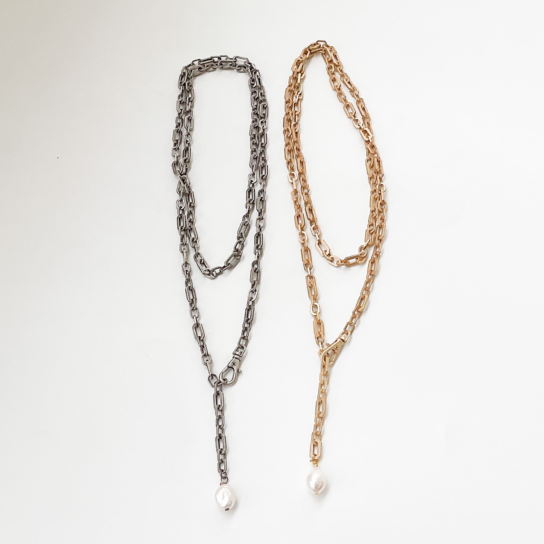 Adjustable Pearl Necklace on Multi Circle