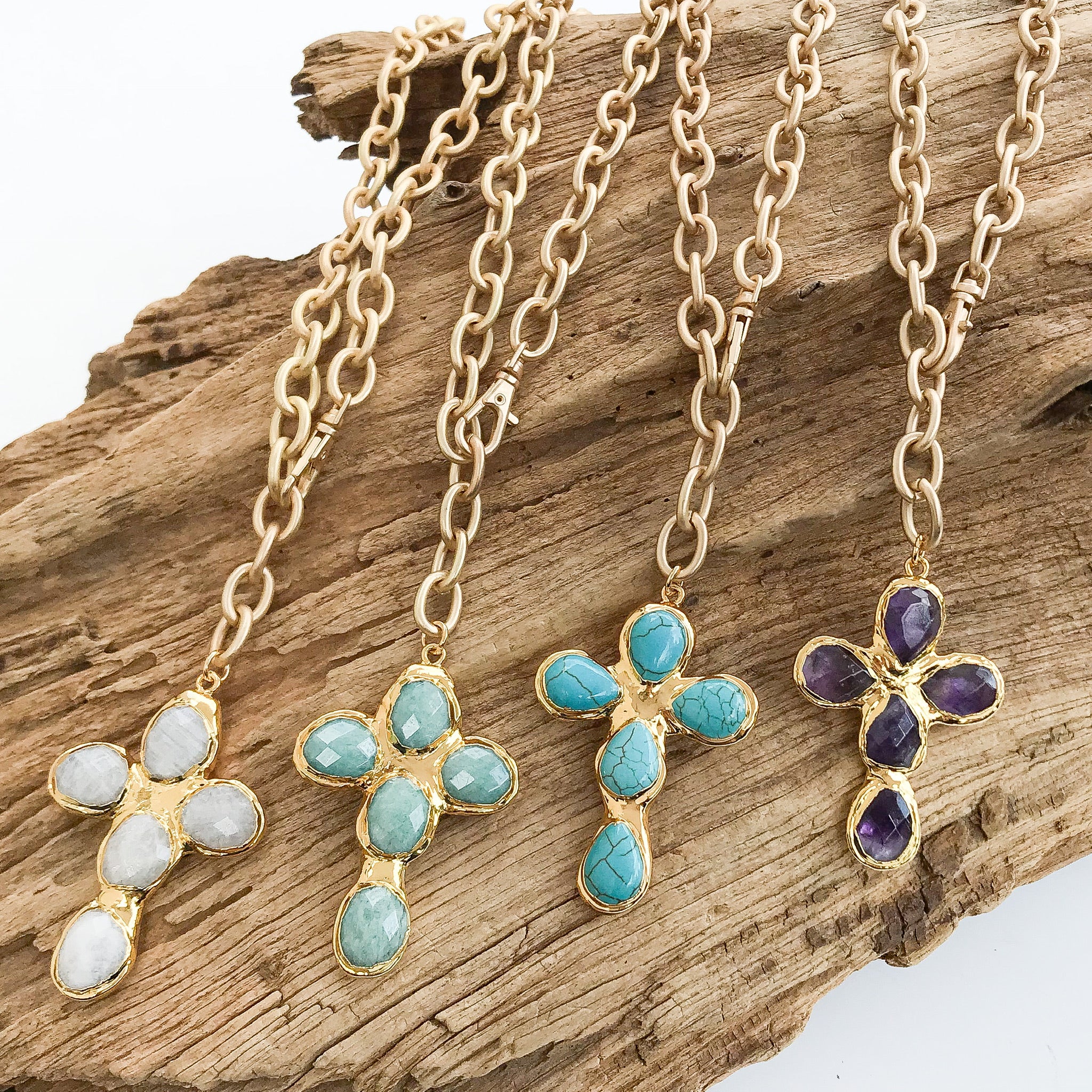 Petite Esther Cross on Cable Chain