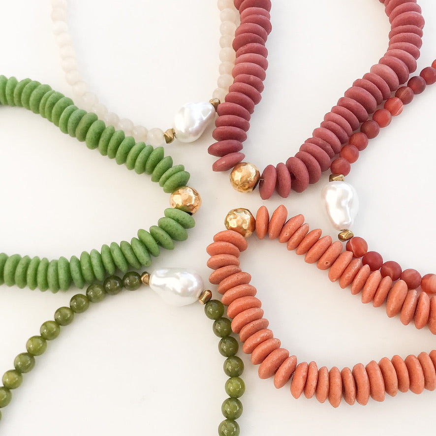 Heishi Clay Choker Necklace