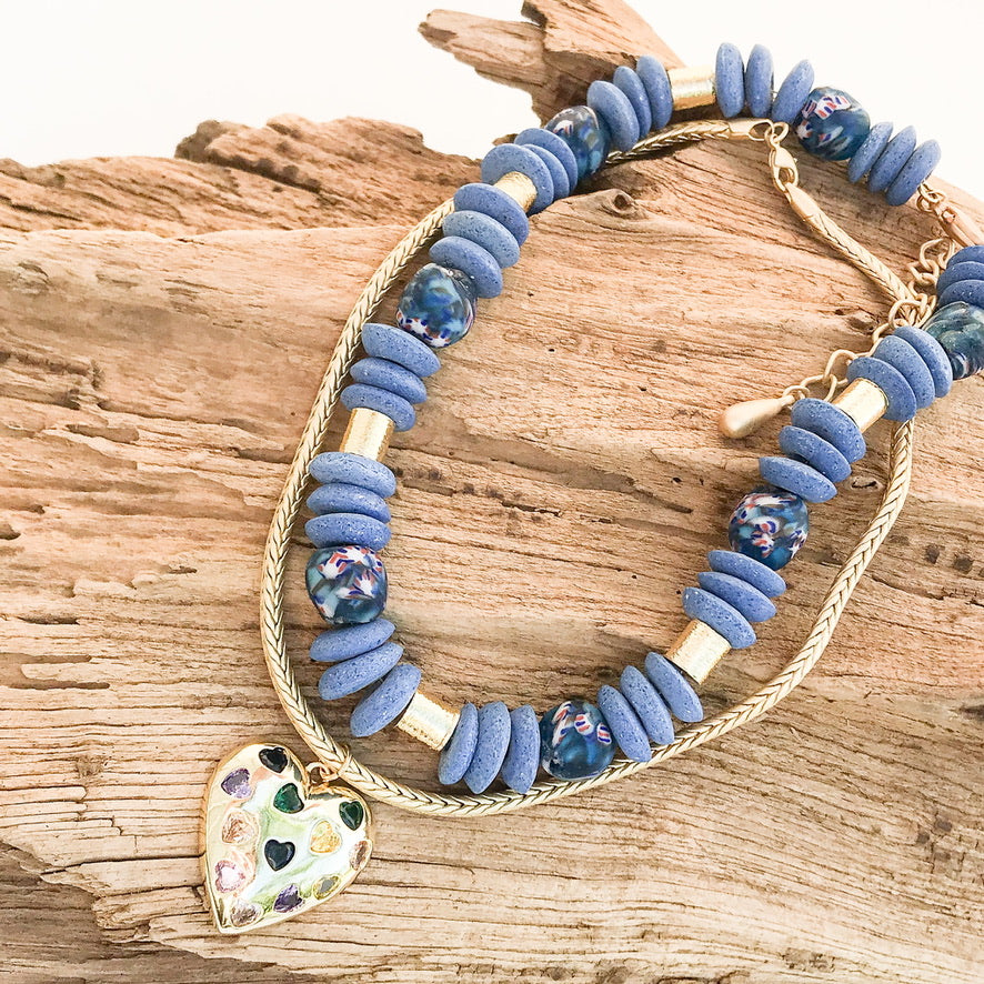 Colorblock Heishi Necklace