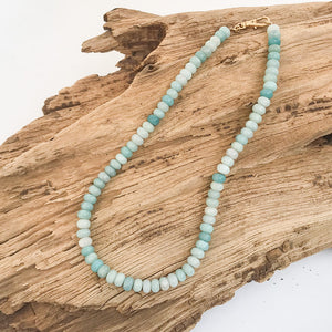 Rondelle Gemstone Layering Necklace 18”