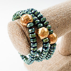 Rondelle Gemstone Ball Bracelet