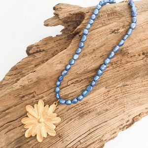 Flower on Freshwater Pearls