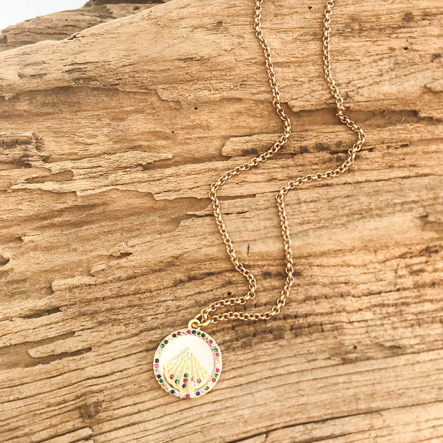 Clam Shell Disc Necklace – Virtue Jewelry Design