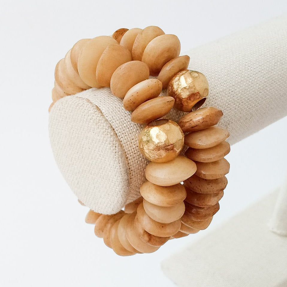 Heishi Bone Bracelets