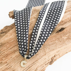 Rhinestone Monogram on Scarf