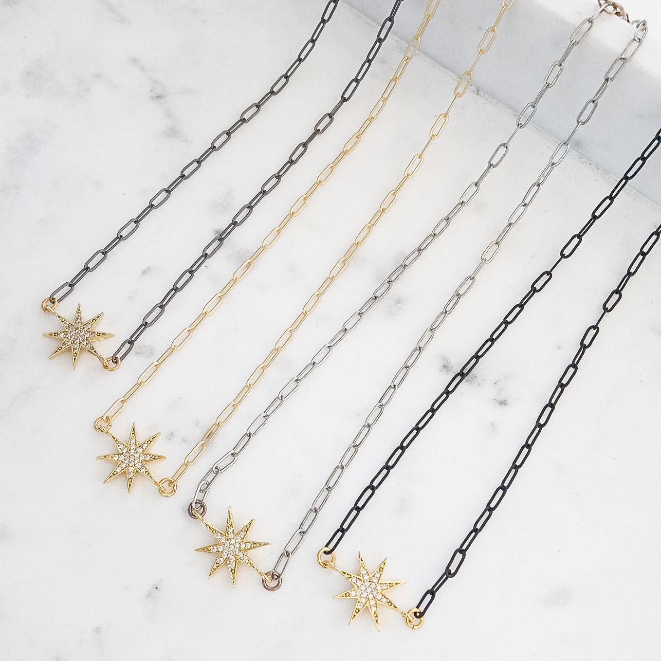 Starburst Necklace on Paperclip