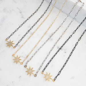 Starburst Necklace on Paperclip