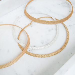 Braided Chain Collar Necklace