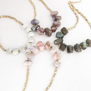 Chunk Statement Brass Necklace