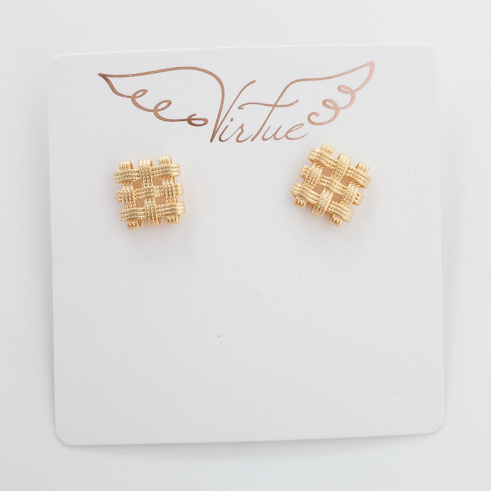Basketweave Studs