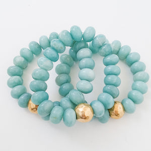 Rondelle Gemstone Ball Bracelet