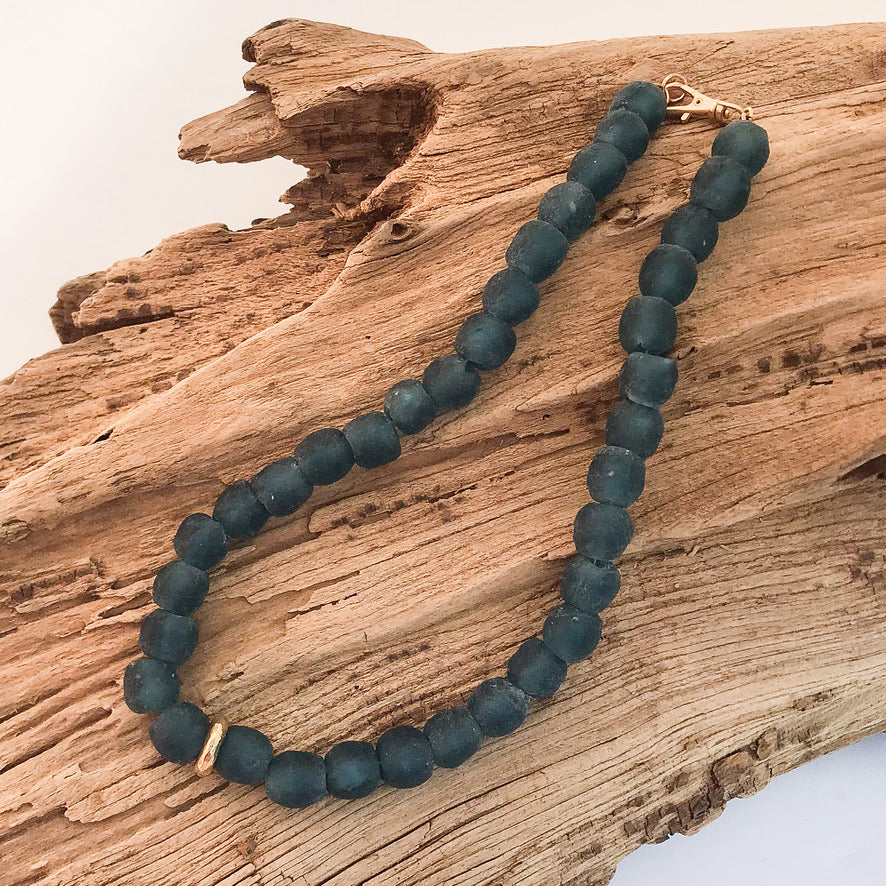 Glass Washer Necklace 18”