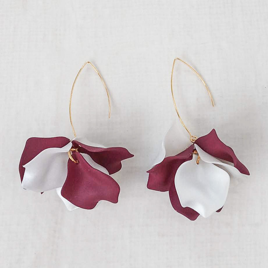 New Hyacinth Tiered Marquis Earrings