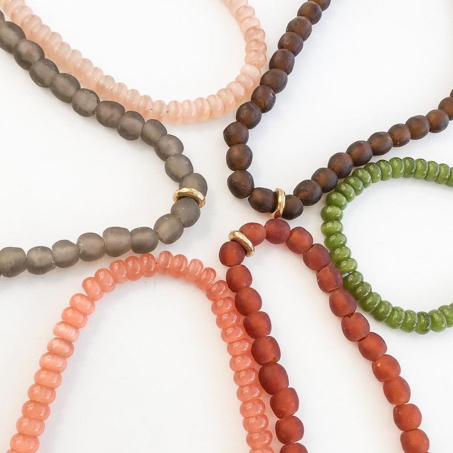 Rondelle Gemstone Layering Necklace 18”