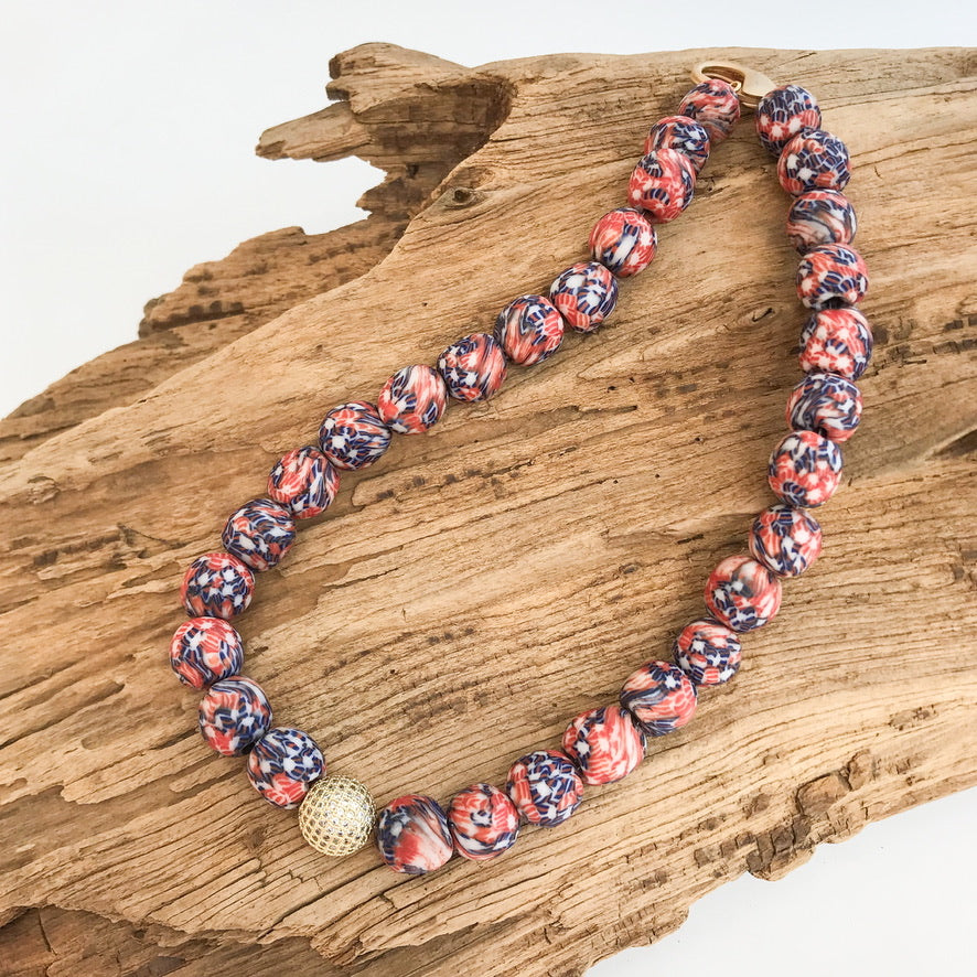 Printed Clay Layering Necklace