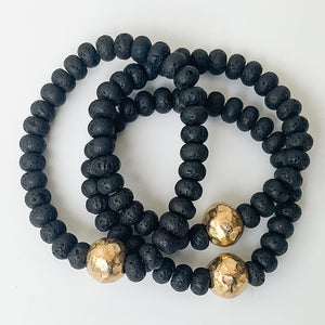 Rondelle Gemstone Ball Bracelet