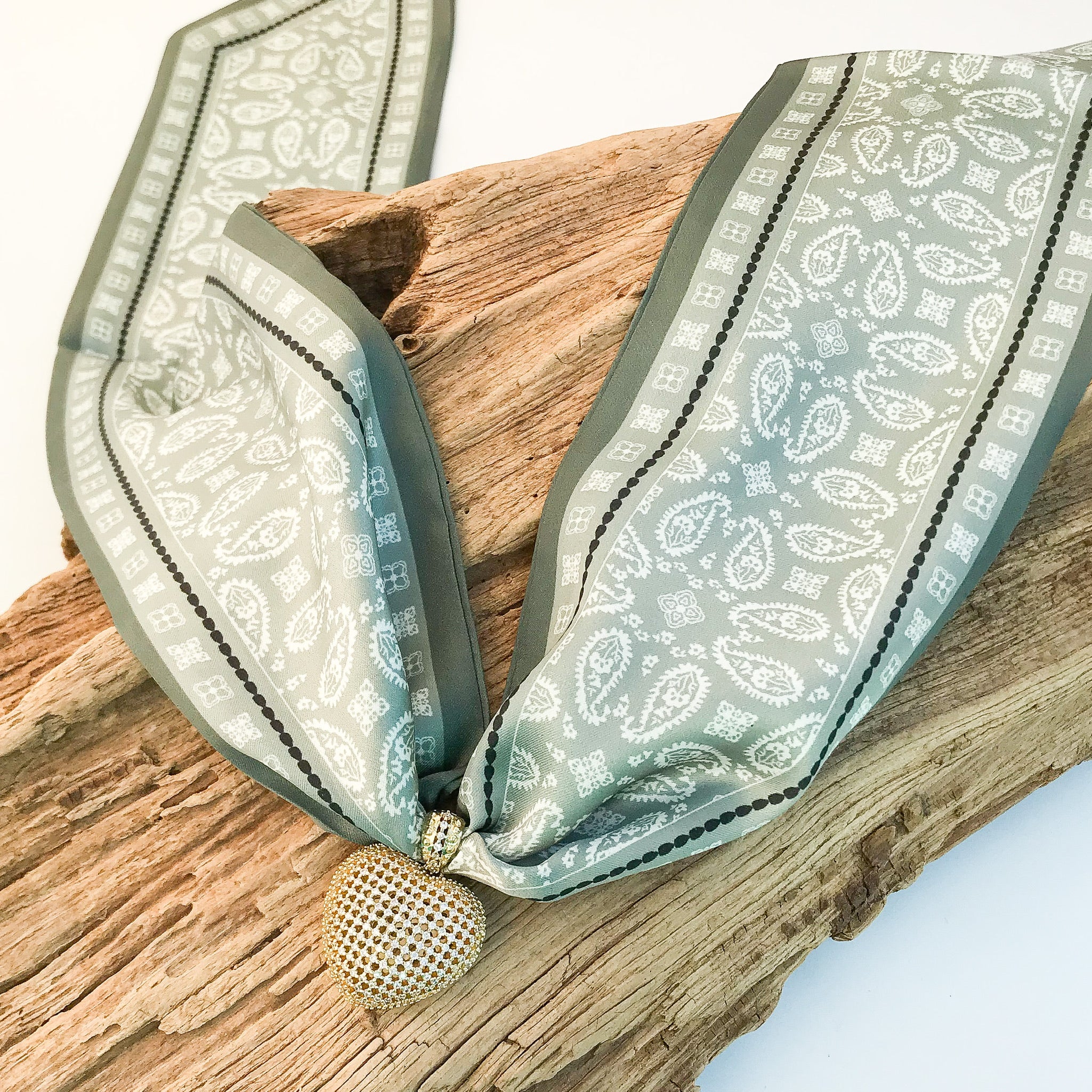 Filigree Heart on Scarf Necklace