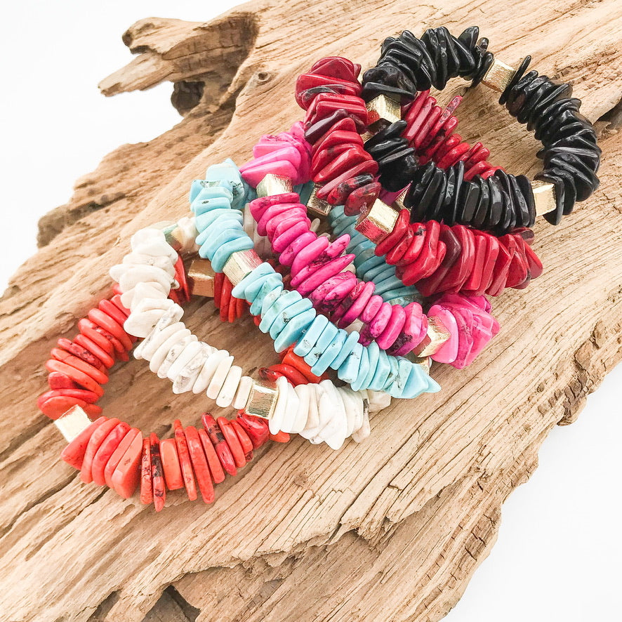 Chip Magnesite Colorblack Bracelet