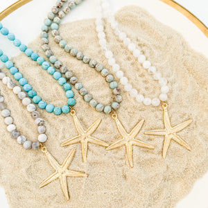Starfish Gemstone Necklace