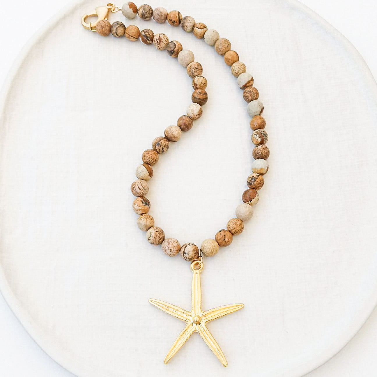 Starfish Gemstone Necklace