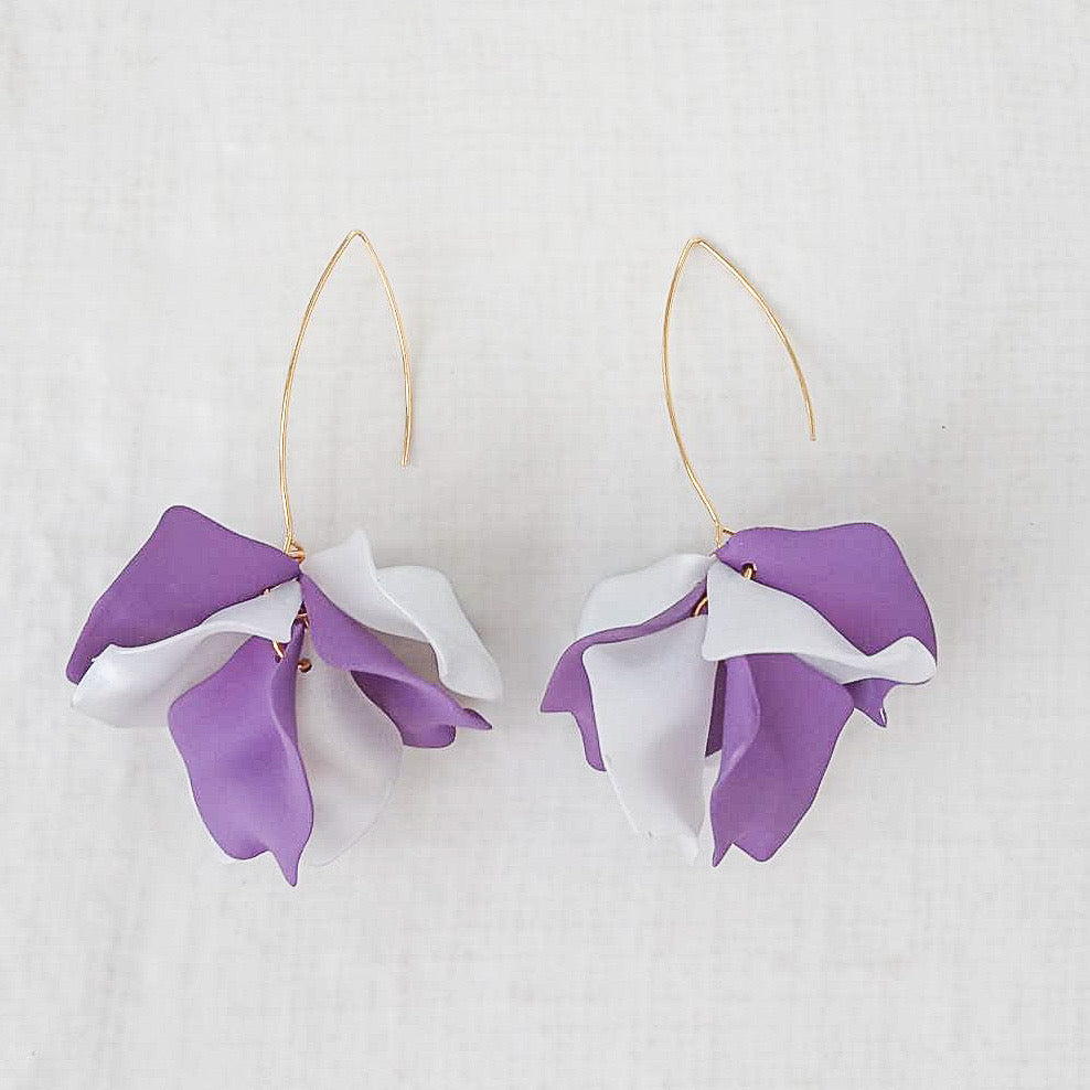 New Hyacinth Tiered Marquis Earrings