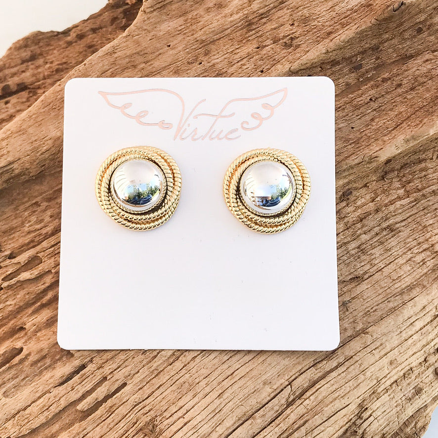 Wrapped Dome Earrings