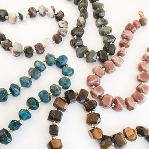 Chunk Statement Brass Necklace
