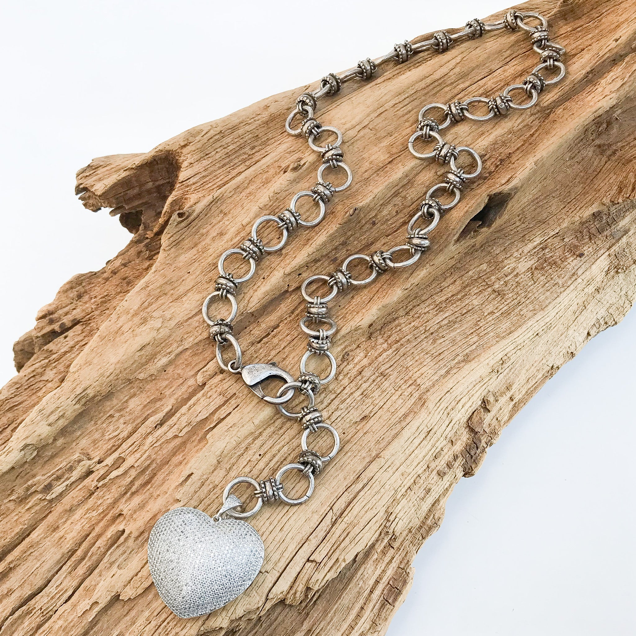 CZ Heart on Adjustable Crown Chain