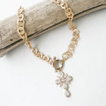 Crystal Flare Cross on Washer