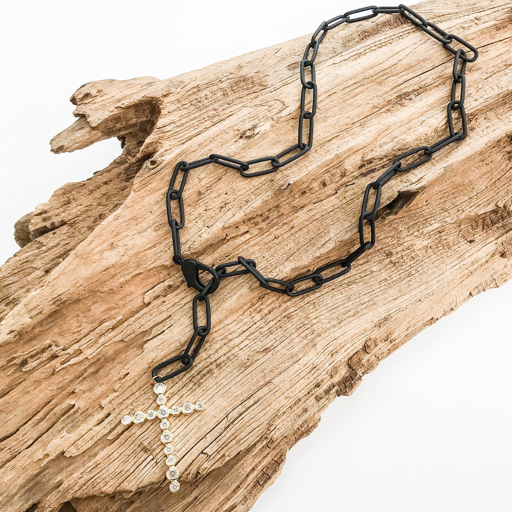 Adjustable Bubble CZ Cross