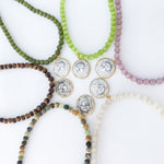 Vintage Coin on 8mm Gemstone Necklace