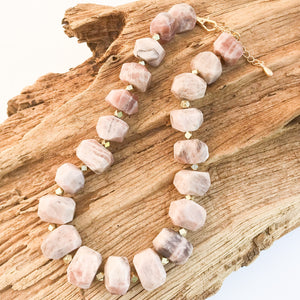 Chunk Statement Brass Necklace