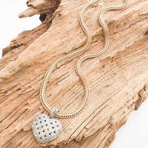 Quilted Heart on Double Flat Woven