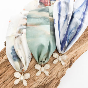 Butterfly on Scarf Necklace
