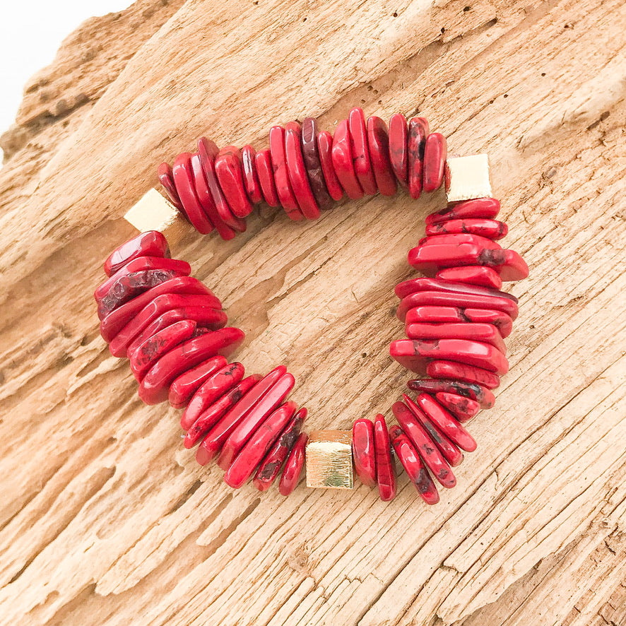 Chip Magnesite Colorblack Bracelet