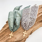 Long Tail Cross on Scarf Necklace