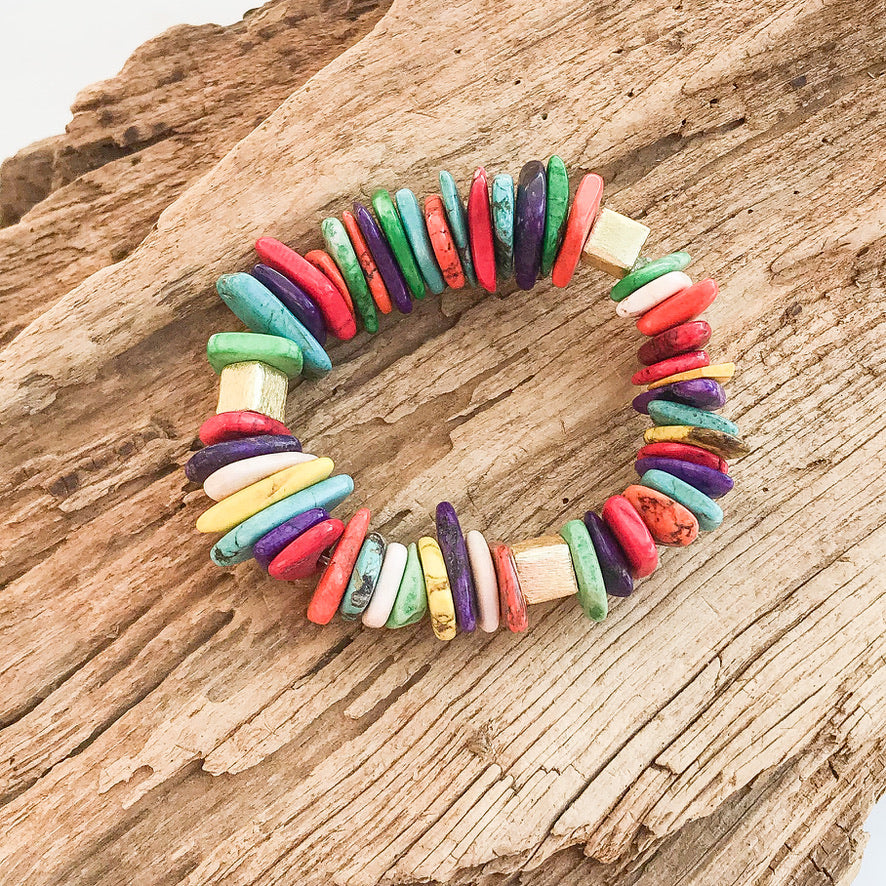 Chip Magnesite Colorblack Bracelet